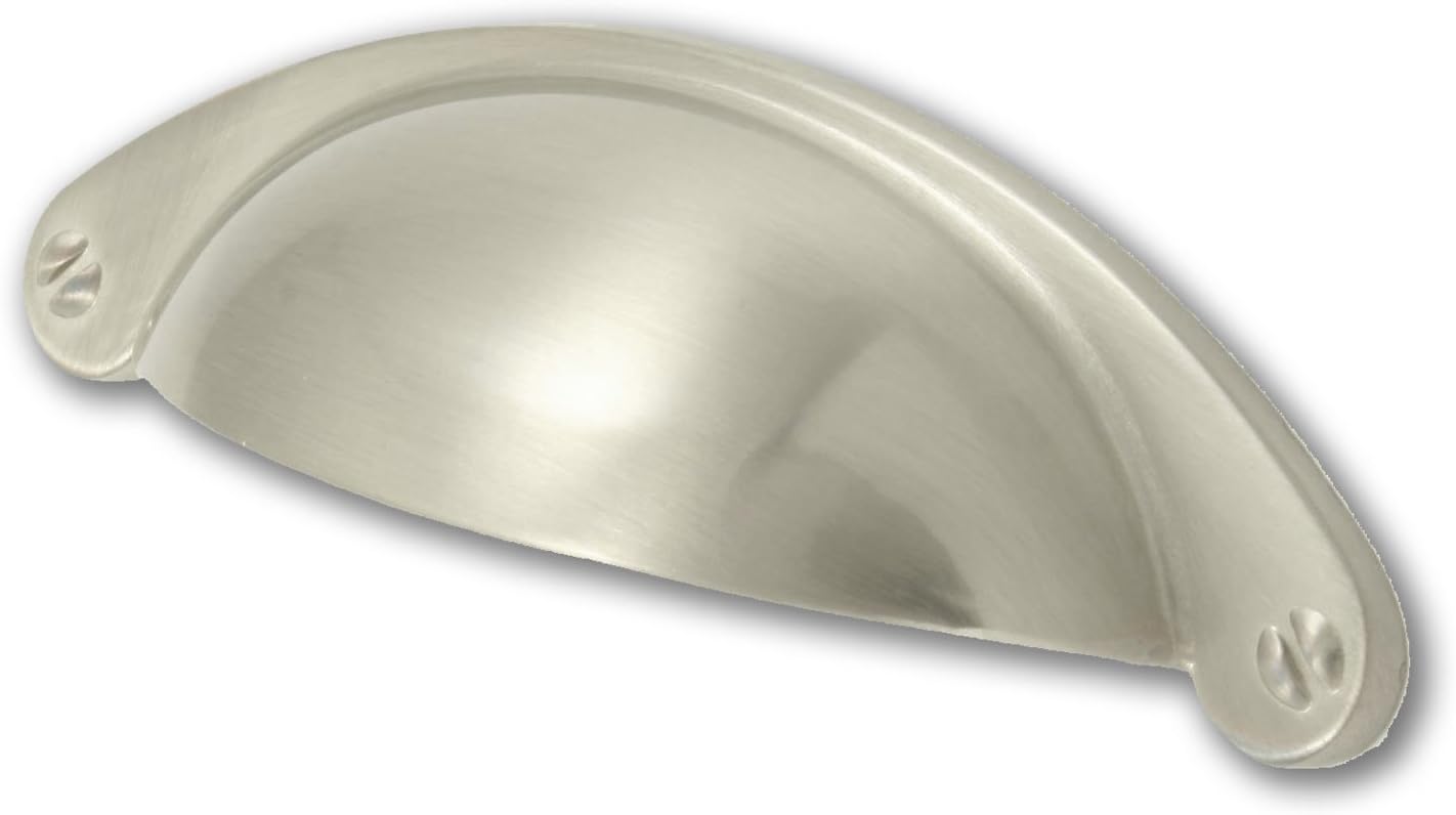 BSM Marketing Shaker Style Cup Handles Brushed Nickel 105mm Pack of 2, Medium - Image 3