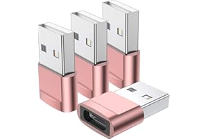 QIANLINK USB C Female to USB Male Adapter (4-Pack),Type C to USB A Charger Cable Adapter for iPhone 11 12 13 14 15 Plus Pro Max,Samsung Galaxy Note 20 S24 S23 S22 Ultra,iPad Air 4 Mini 6 AirPods,MacBook Pro