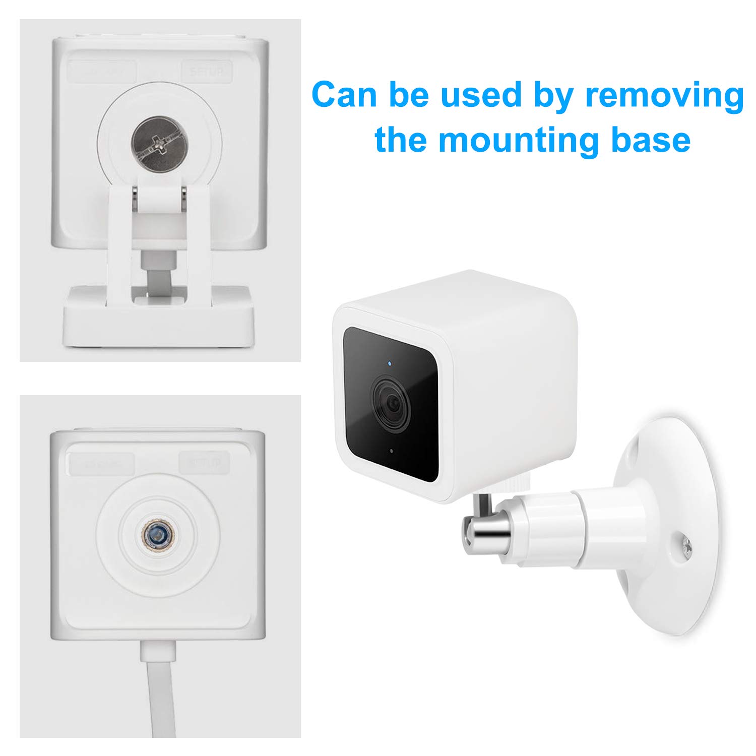 Liphontcta Wall Mount Compatible with WyzeCam V3/WyzeCam Pan/Wyze Cam Pan V2, Adjustable Indoor Outdoor Mount Bracket for WyzeCam V3/WyzeCam Pan/WyzeCam Outdoor or Other Cam with Same Interface 3 Pack