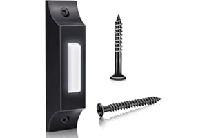 ABVSDU Lighted Metal Doorbell Button, Upgraded Wall Mounted Door Bell Button, Heavy Duty Door Bell Wired Button, Zinc Alloy Doorbell for Home Replacement Universal Garage Door Opener Switch