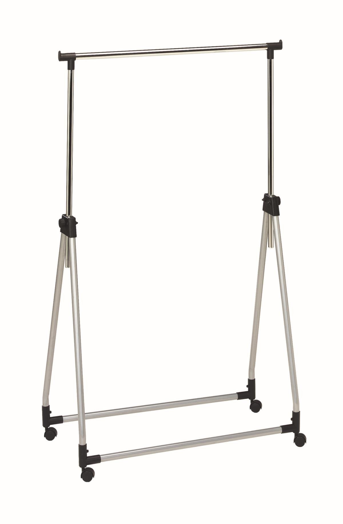 HAKU Mobel Wardrobe Alu, Steel - Size: W 89 cm X H 100-165 cm X D 47 cm, Style: Modern