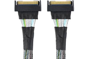 xiwai Slimline MCIO 8i 74Pin Male to MCIO PCIE 5.0 4.0 74Pin Male Extender Cord, PCI-E 5.0 Mini Cool Edge IO MCIO Cable 50cm