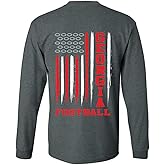 Football Team Color American Flag Long Sleeve Unisex T-Shirt