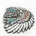 3d Native American Old West Indian Warrior Chief Belt Buckle Biker Motorcycle Vintage Silver