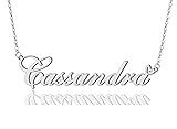 AOLO Cassandra Heart Name Necklace Silver Stainless