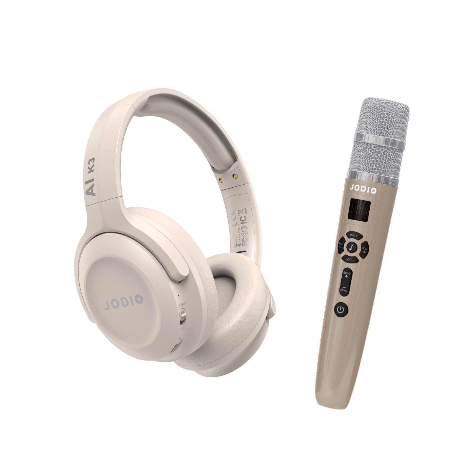 Photo 1 of JODIO K3 Wireless Karaoke Headphones with Mic, Sing Anytime on YouTube, Spotify, TikTok, Smule or StarMaker, Patented AI Vocal Removal, Private Mode, Duet, Echo & Key Control, Bluetooth, Carry Case