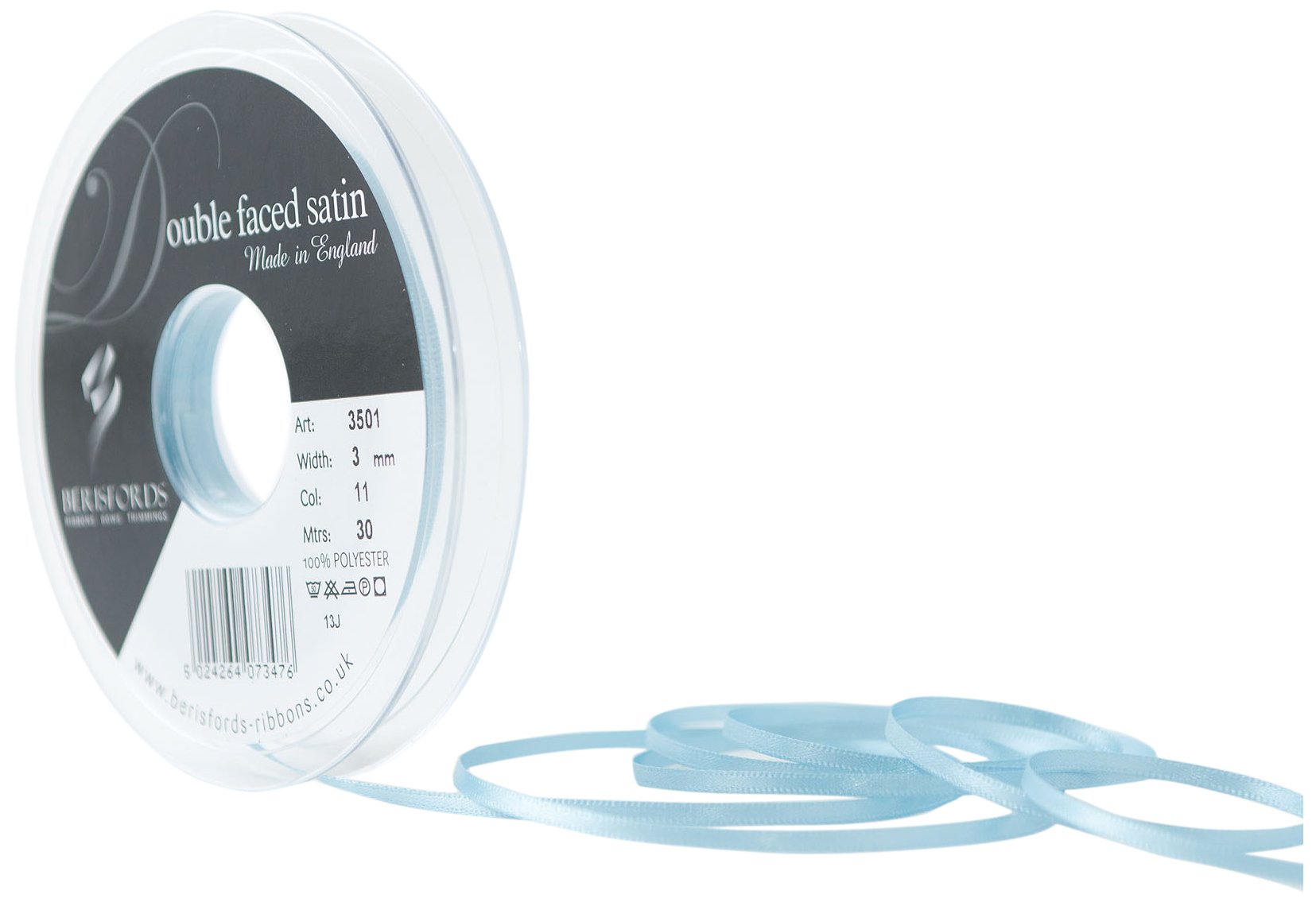 Berisfords Saxe Double Satin Ribbon, 30 m — image 1