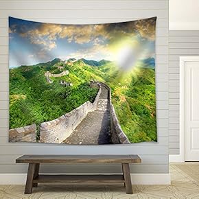 The Great Wall in Beijing,China - Fabric Tapestry, Home Decor - 51x60 inches