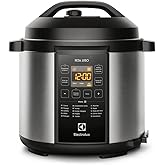 Panela pressão elétrica Electrolux digital capacidade 6L silenciosa segura 10 travas segurança 15 receitas pré-programadas 3 