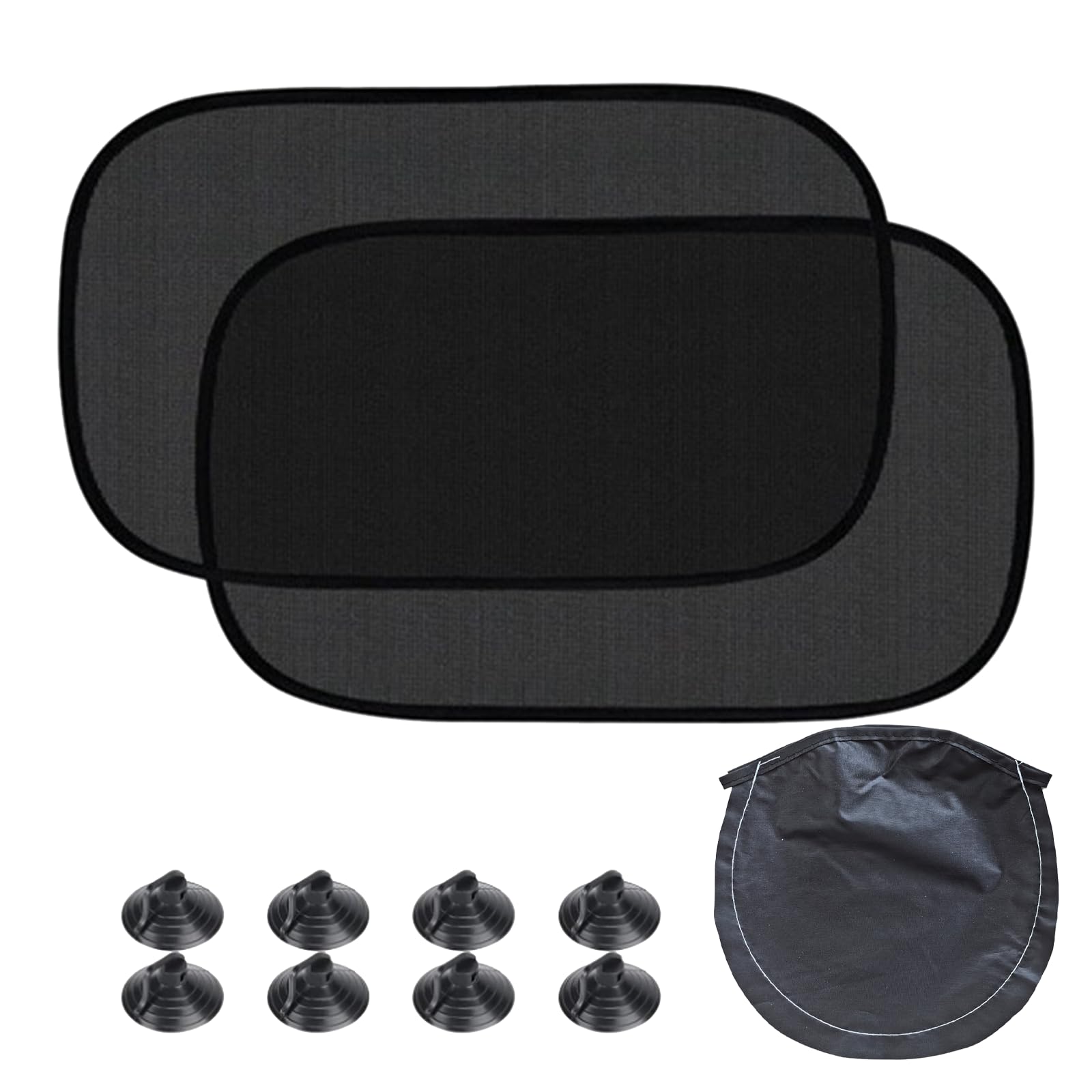 Car Window Shades for Baby, 2PCS Car Side Window Sunshades for Baby Kids Pets, Baby Car Sun Shade with 8 Suction Cups Sun Visor for Harmful UV Rays Blocking