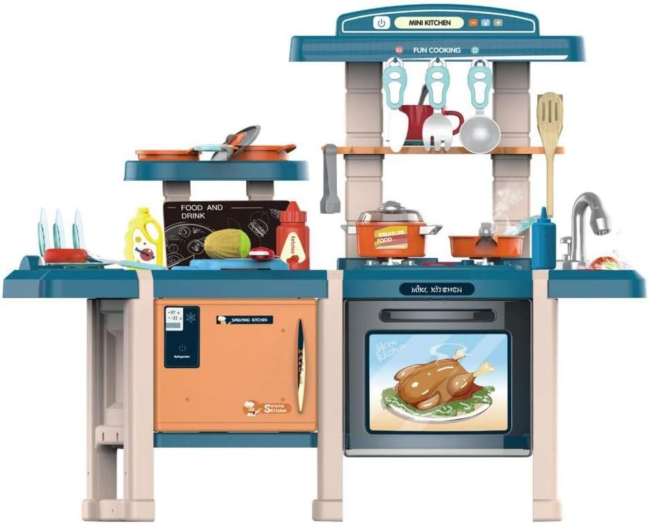【Shipping from USA】 Kids Play Kitchen with Toy Accessories