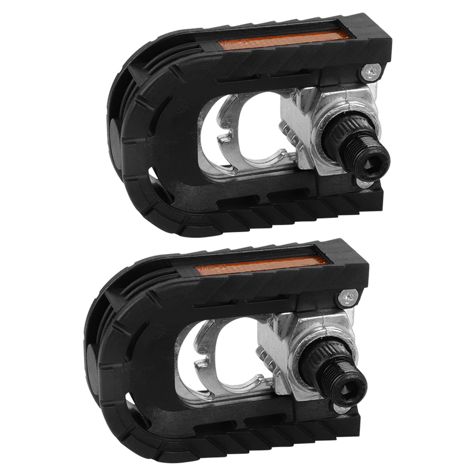 1 Pair Black Aluminum Alloy Bicycle Pedals, Foldable Bicycle Folding Pedals for Folding Bike Mountain Bike or Racing Bike