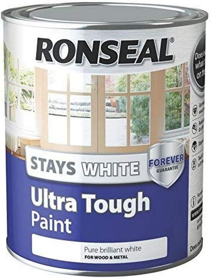 Ronseal Stays Ultra Tough Gloss Paint White 750 ml