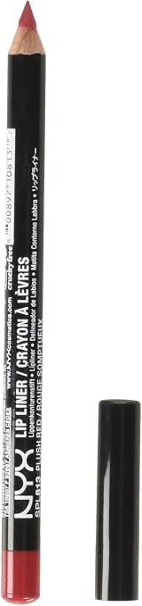 NYX Slim Lip Pencil Plush Red 813 Lip Liner Long-Wear Creamy Precision