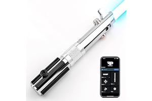 Saberforms Pixel Version Dueling Lightsaber, Motion Control Smooth Swing 27 Sound Fonts with Infinite Color Changing, Premium Metal Handle Light Saber for Adults and Kids Gift