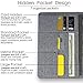 Kaitiaki Folio Cover Compatible with Rocketbook Everlast, Wave, Fusion, Panda, A5 Portfolio Organizer with Pen Loop, Business Card Holder, Waterproof Fabric, Ribbon bookmark, Executive Size, Gray