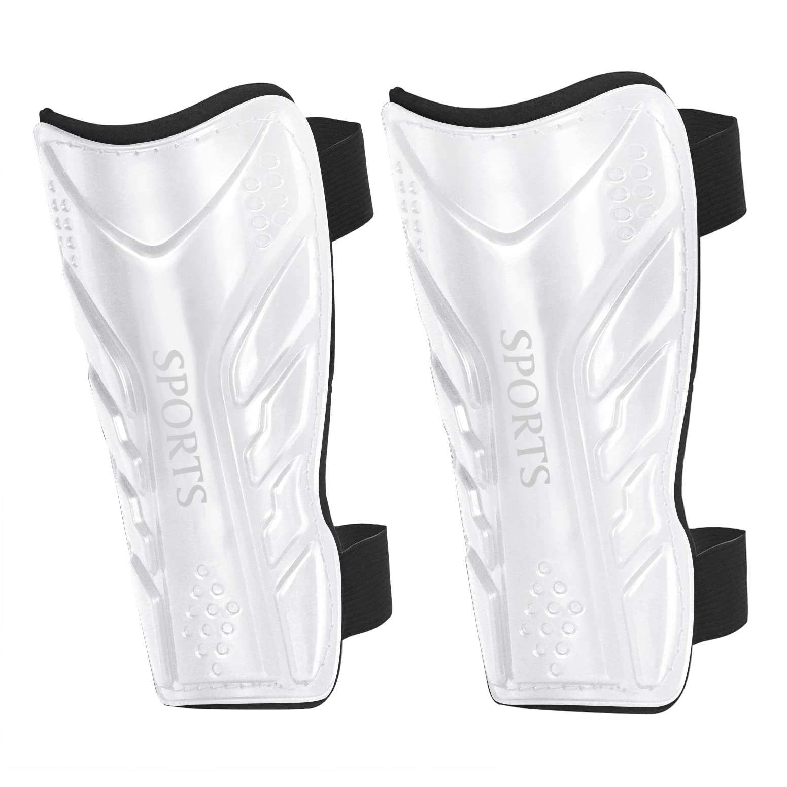 Football Shin Pads Kids Soccer Shin Guards Lightweight & Breathable Sports Leg Protector Adjustable Calf Protective Gear Double Elastic Straps Football Games Shin Pad Board for Boys Girls Teenagers