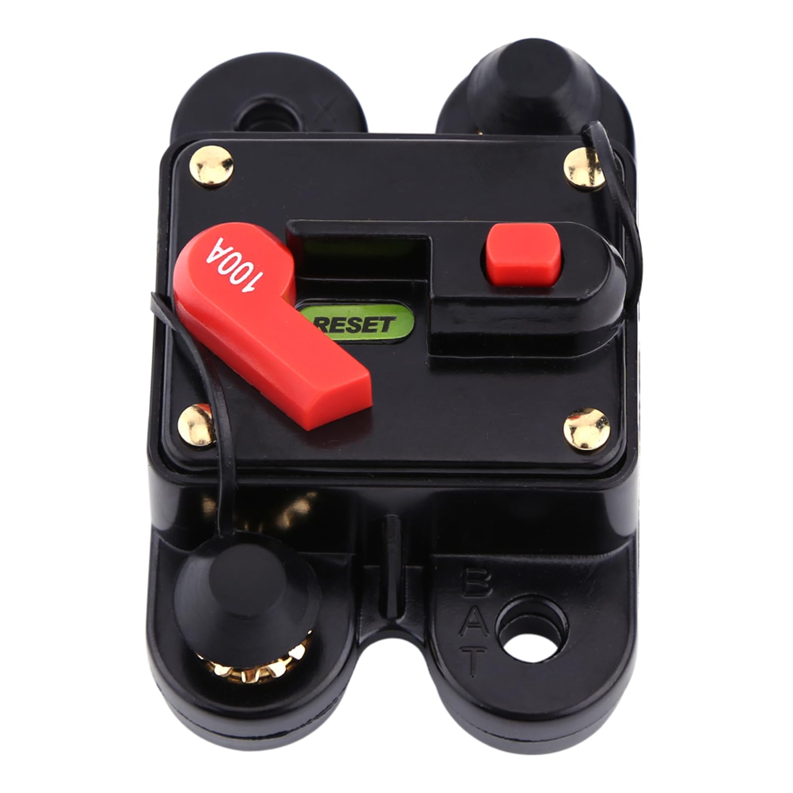 Circuit Breaker Car Audio DC12-24V Circuit Breaker for Car Marine Boat Bike Stereo Audio Reset Fuse 80-300A(100A)