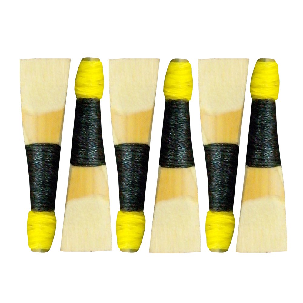 AAR Bagpipe Reeds Spanish Cane, 6 Pcs Black