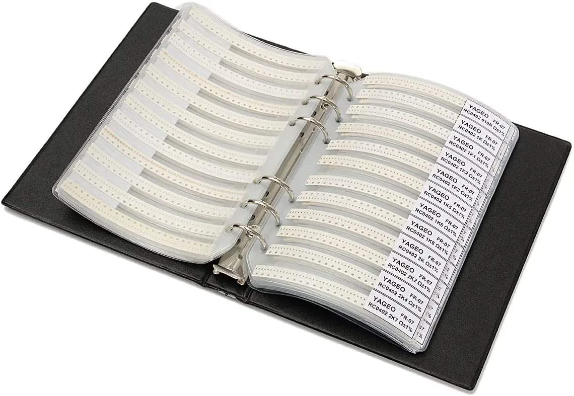 Fasizi 1% 0402 SMD Resistor Assorted Folder (0 ohm-10M ohm) 170value x 50pcs = 8500pcs sample book