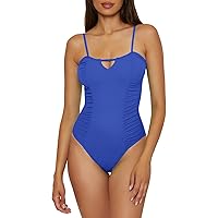 Seafolly Women's Active Deep V Plunge Maillot One Piece Swimsuit