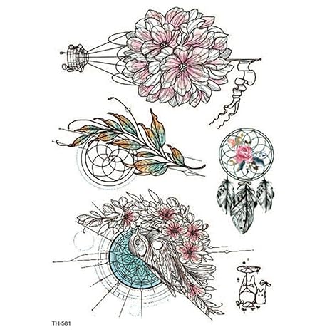 Autocollants De Tatouage Bras De Fleur Autocollants De