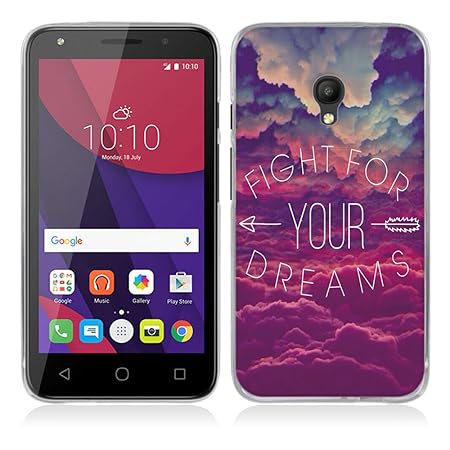 Alcatel One Touch Pixi 4 (5) OT-5045X (5.0 inch) Hülle, Fubaoda Geflügeltes Wort Stil TPU Case Schutzhülle Silikon Case für Alcatel One Touch Pixi 4 (5) OT-5045X (5.0inch)