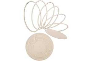 Sewroro 2 Sets Pottery Plate Molds with Wooden Concentric Cutting Guide Rail for Clay Sculpting and Ceramic