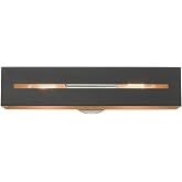 Livex Lighting 2-Light Wall Sconce, Black/Brushed Nickel | Brushed Nickel Accents ADA Vanity Sconce