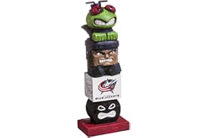 TEAM SPORTS AMERICA Evergreen Enterprises NHL Columbus Blue Jackets Tiki Totem, Team Colors, One Size
