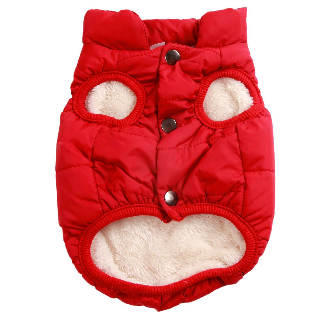 JoyDaog 2 Layers Fleece Lined Warm Dog Jacket for Winter Cold Weather,Soft Windproof Medium Dog Coat,Red XL