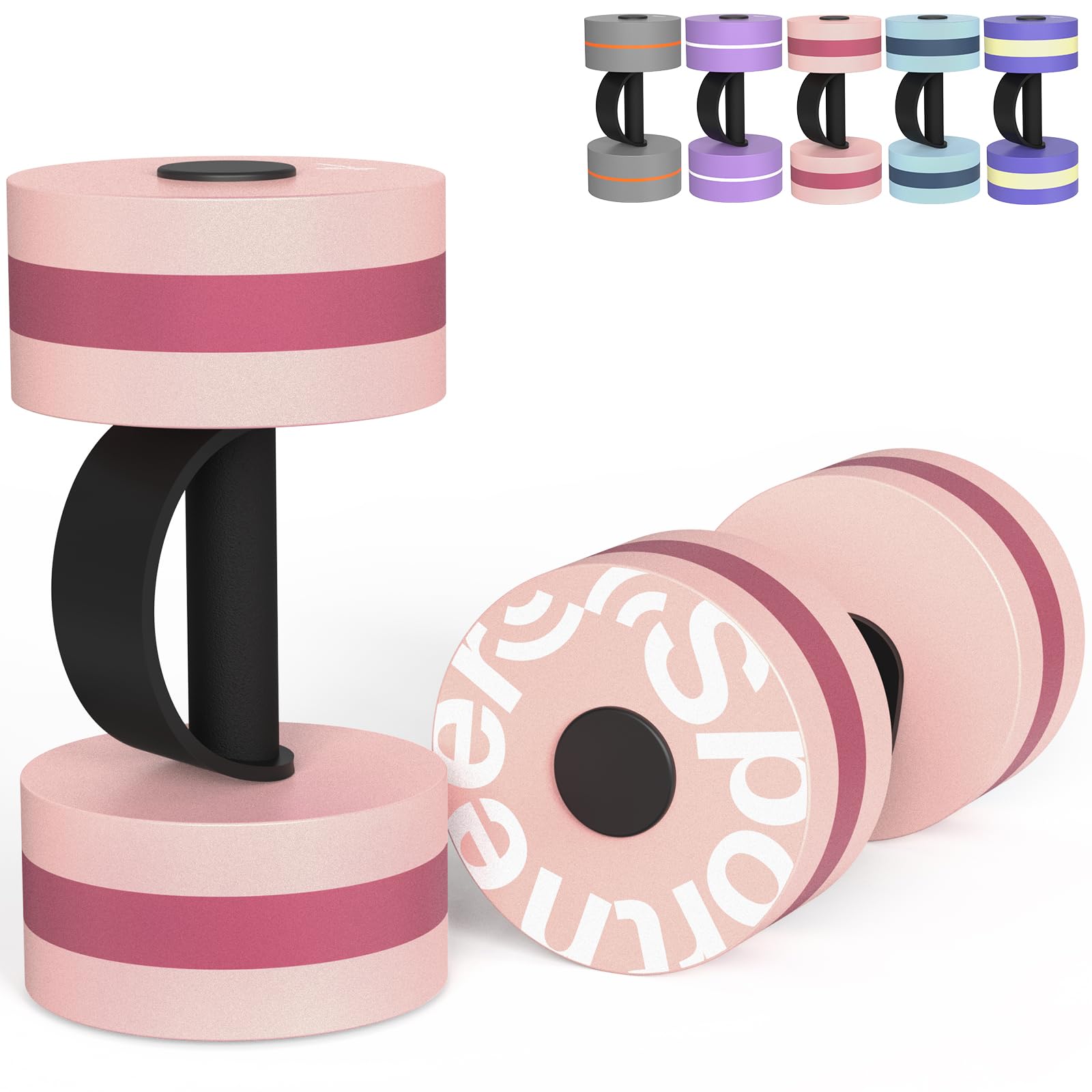 Photo 1 of Water Weights Aquatic Exercise Dumbbells: Sportneer Pool Weights Dumbbells With Easy Handle Strip High Density EVA Foam Aqua Fitness Barbells Equipment Set of 2 for Water Aerobics Workouts Weight Loss