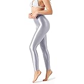 SOFSOT Plus Size High Waist Workout Leggings Shiny Pilates Pants Shimmer Yoga Tights for Women