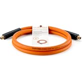 Giraffe Tools Hybrid Lead-in Air Hose, 3/8" x 6 ft, 1/4 in. MNPT Fittings | 300 PSI Heavy Duty, Lightweight Air Compressor Hose Short