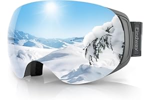 findway Ski Goggles OTG for Women Men Adult Youth-Over Glasses Snow Goggles-Interchangeable Lens,Anti Fog Snowboard Goggles