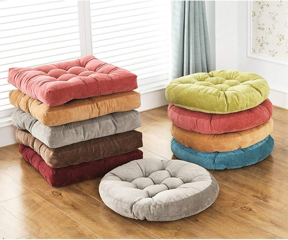 Tiita Floor Cushions Pillows 22 x 22 Inch Outdoor Square Chair Pads for Dining Room Office Living Room Sitting Patio Garden Set of 2, Green: Home & Kitchen