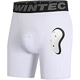 Towintec Youth Boys Compression Sliding Shorts with Cup Softball Athletic Underwear for Baseball Football Lacrosse Hockey