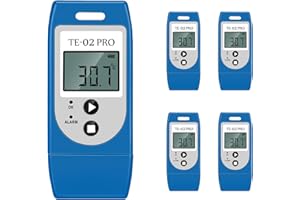 APRVTIO Temperature Data Logger, Multi-Use USB Temperature Recorder with 32000 Readings, PDF Reports, Alarms, Waterproof, 1-Year Battery Life, Calibration Certificates, Thermometer Logger for Cold Chain (5)