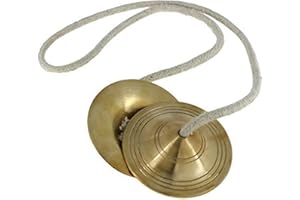 GENERIC Harmony Manjeera Hand Cymbals, 3.5 Inch Metal Pair, Traditional Indian Musical Instrument for Pooja, Temple, Kirtan