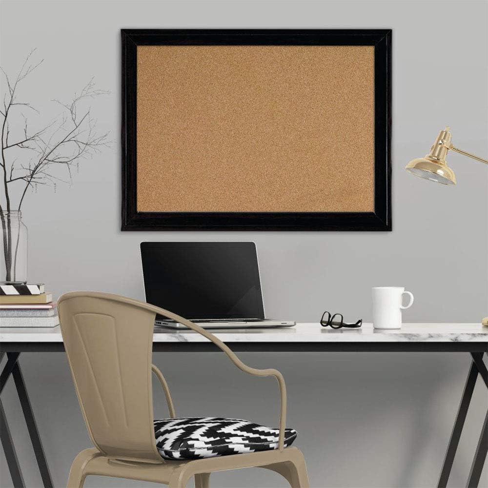 Quartet Cork Board Bulletin Board, 11” x 17” Framed Corkboard, Black Frame, Decorative Hanging Pin Board, Perfect for Office & Home Decor, Home School Message Board or Vision Board (79279) : Corkboard : Office Products