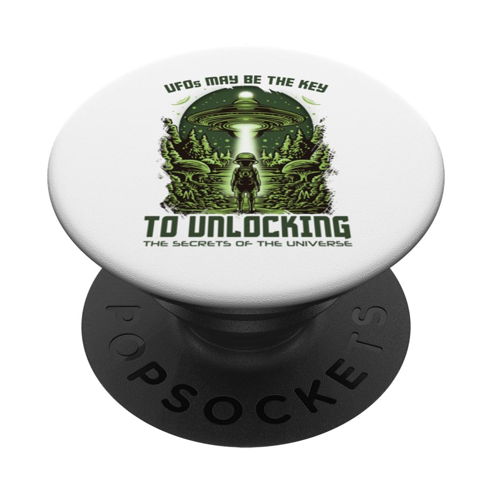 Alien Design UFO Ship - Unlocking Secrets of The Universe PopSockets Swappable PopGrip — image 1