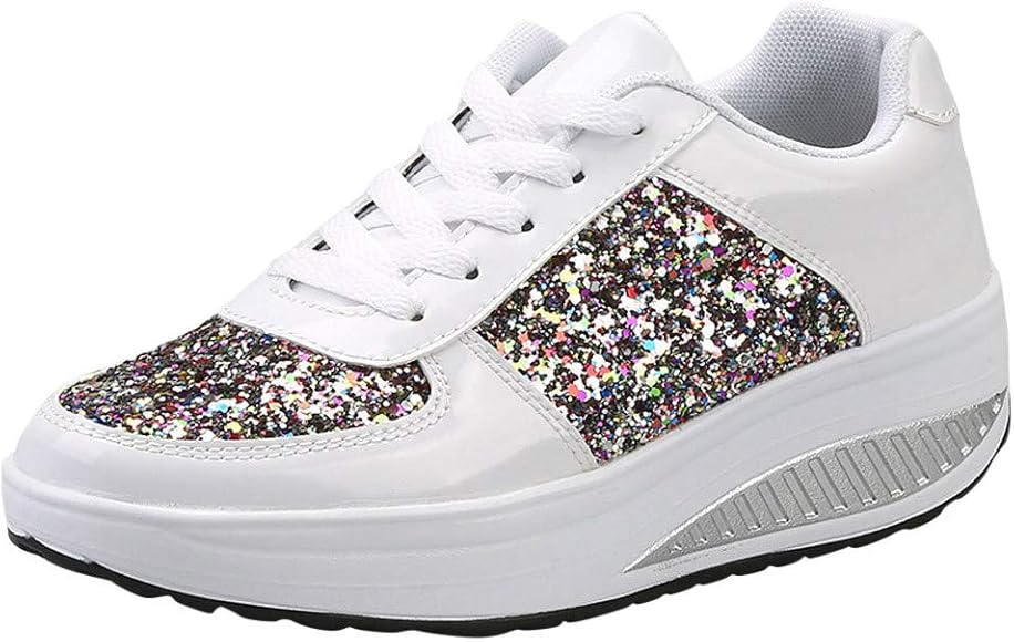sparkle wedge sneakers