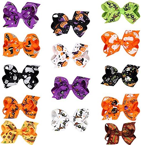 Halloween Hair Bow Clip Headband For Baby Girl Toddler Chirldren Multi-colored