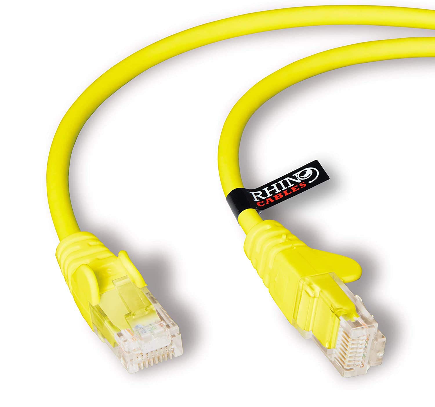 rhinocables CAT 6 High-Speed Gigabit Ethernet Cable - Patch Network Lead for LAN| Snagless UTP With LSZH Jacket | RJ45 Connector - Internet, Router, Modem, Smart TV, PC & More (10m, Yellow, Pack of 1)