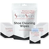 SHOESKIN Shoe Cleaning Wipes (30 Count) - Textured Sneaker Cleaning Wipes Great for Travel - Works for All Shoes and Sneakers