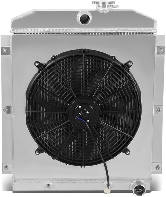 ALLOYWORKS 3 Row Aluminum Radiator Fan Shroud Kit for Chevy