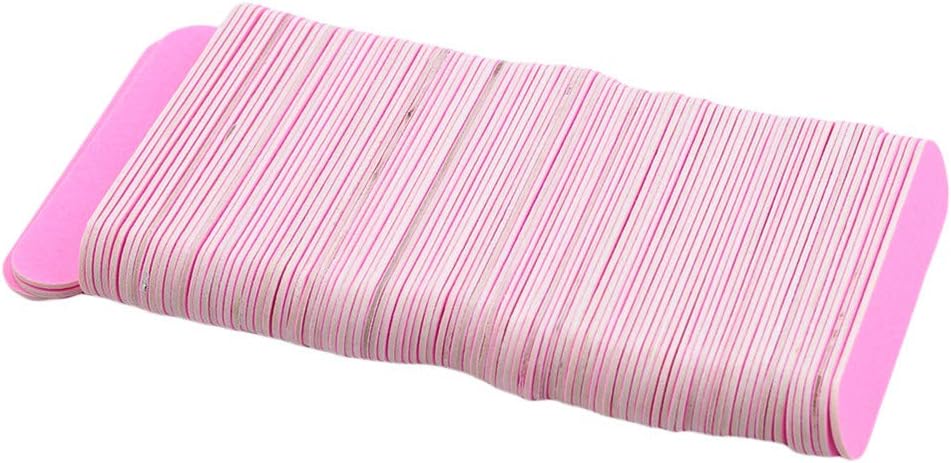 LJSLYJ 100 Pcs Mini Double-sided Sandpaper Disposable Nail Files Cuticle Remover Band Polish Tool Buffers Thin Manicure Tool