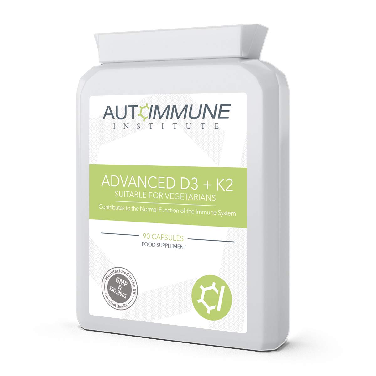Vitamin D3 and K2 Tablets - 3000IU of D3 and 100mcg of K2 Supplement. Well Absorbed Cholecalciferol. Made in The UK. Suitable for Vegetarians.