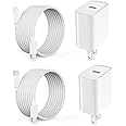 Extra Long 10FT iPhone Fast Charger,iPhone Charger Fast Charging【MFi Certified】2Pack 20W PD Fast USB C Charger Block + 10Foot iPhone Charging Cable Cord for iPhone 15/14/13/12/11/XS/XR/SE 2022/8/iPad