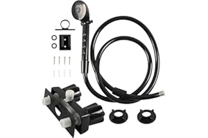 kingsea RV Shower Head with Hose and RV Shower Faucet, Non-Metallic Hand Held Shower Set Valve Diverter Replacement for RVs, Campers, Boats, Black
